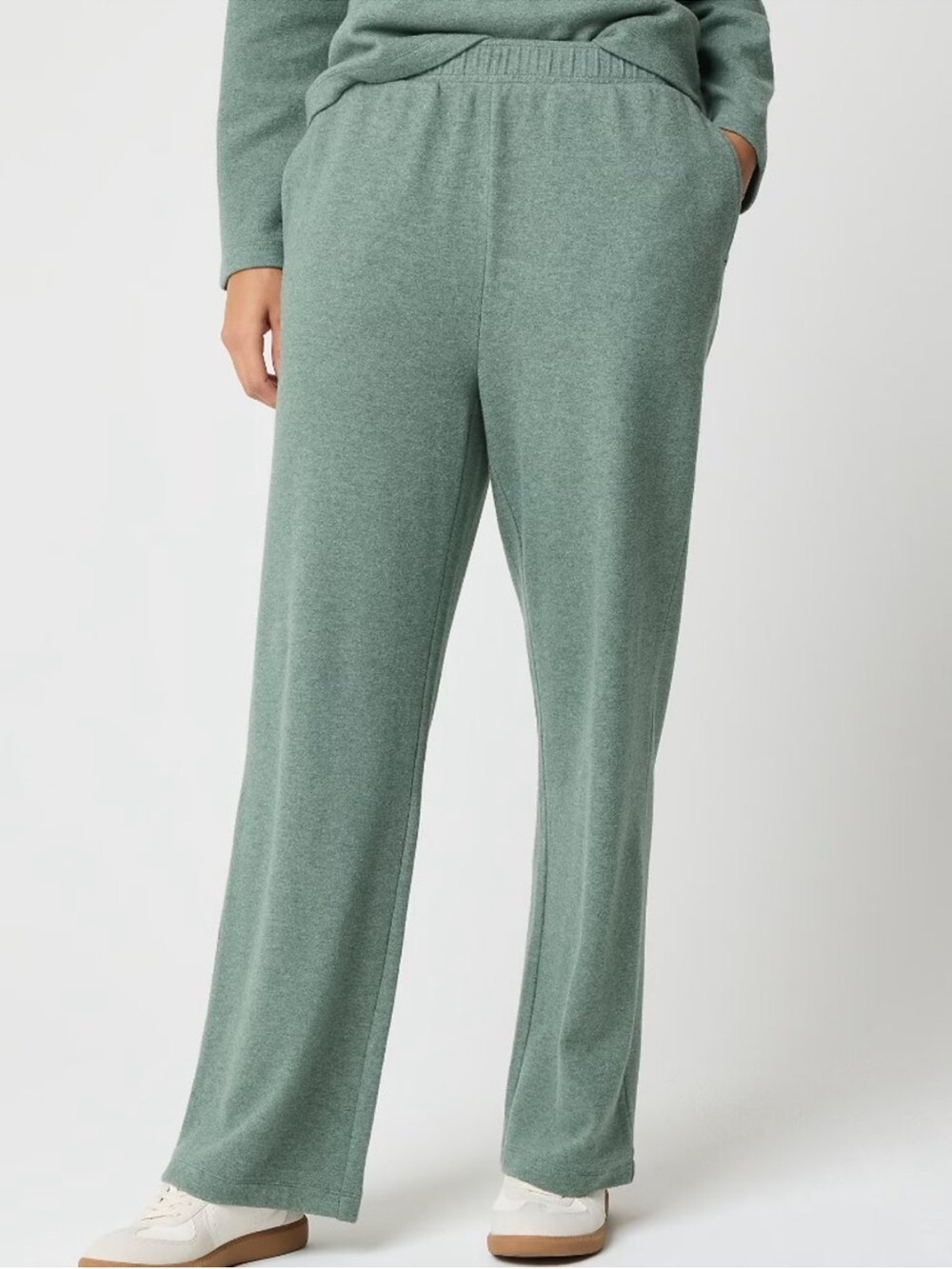 J crew heather pale spinach Straight-leg sweatpant in cloudspun yarn